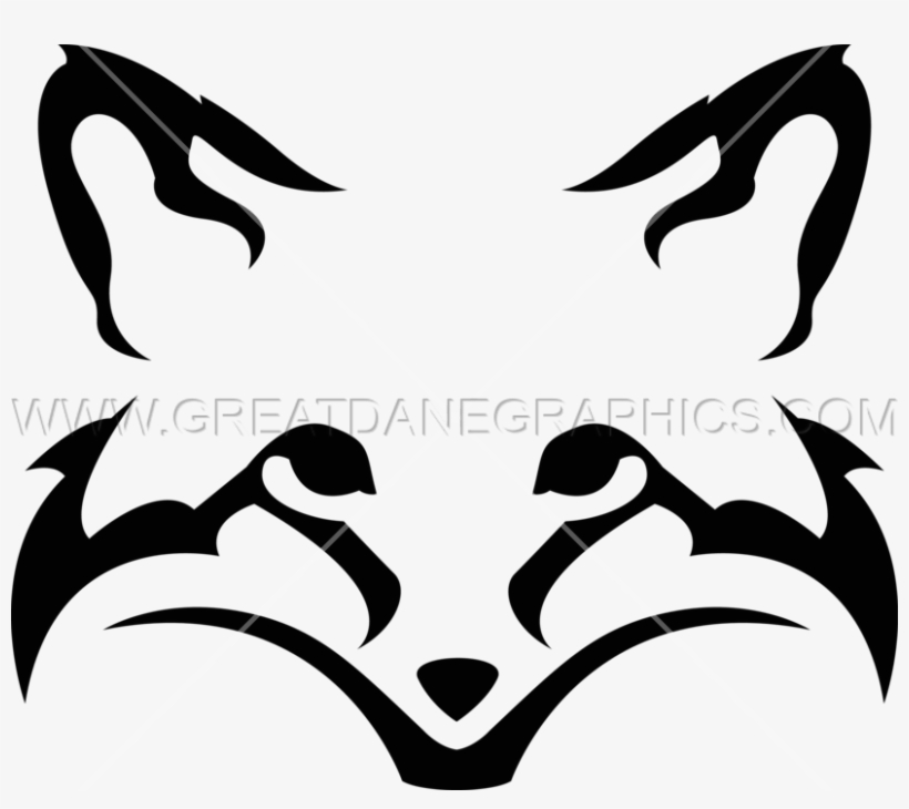Fox Head Png - Clip Art Black And White Fox Head, transparent png download