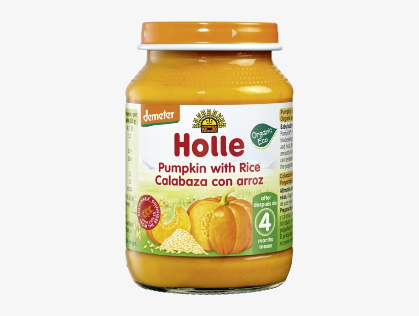 Calabaza Con Arroz - Зеленчукови Пюрета Holle, transparent png download
