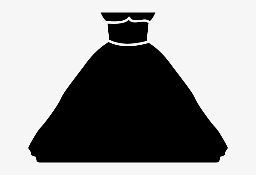 Black Dress Clipart Icon Transparent - Black Dress Vector, transparent png download