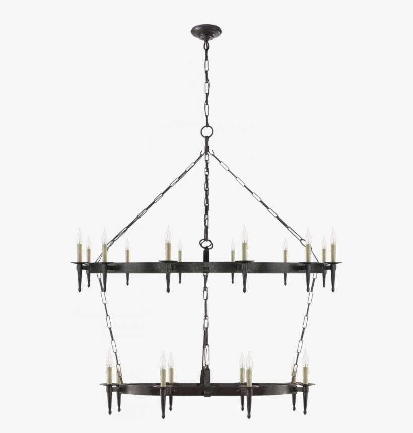 Branson Large Two-tier Ring Torch Chandelier In - Chandelier, transparent png download