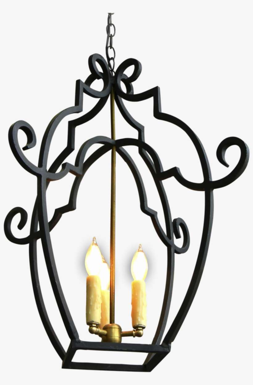 Chandelier Outdoor Lighting Spanish Wrou On Chandelier - Chandelier, transparent png download