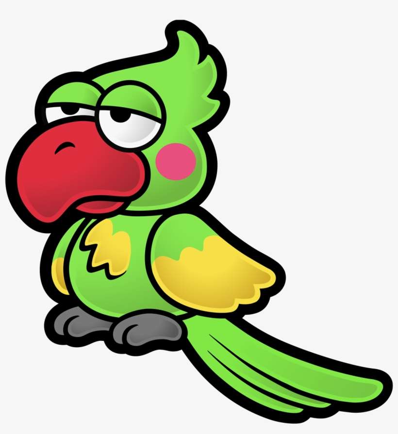 Bad Parrot Joke - Paper Mario Parrot, transparent png download