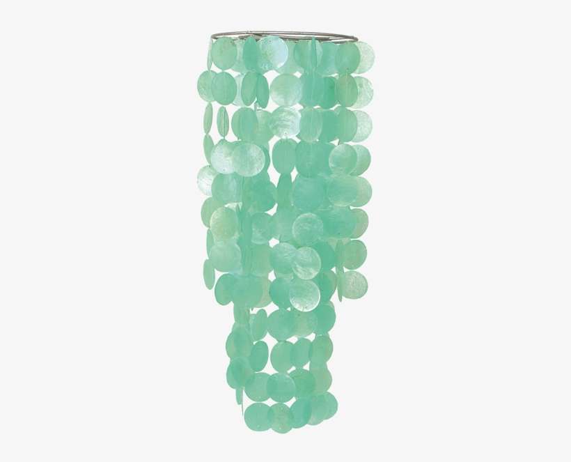 Turquoise Capiz Chandelier Chime - White Capiz Shell Wind Chime, transparent png download
