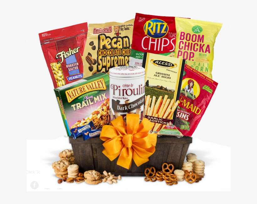 Snack Gift Basket - Gift Basket, transparent png download