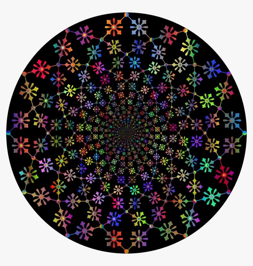Decorative Floral Vortex Polyprismatic - High Resolution Abstract Geometric Background, transparent png download
