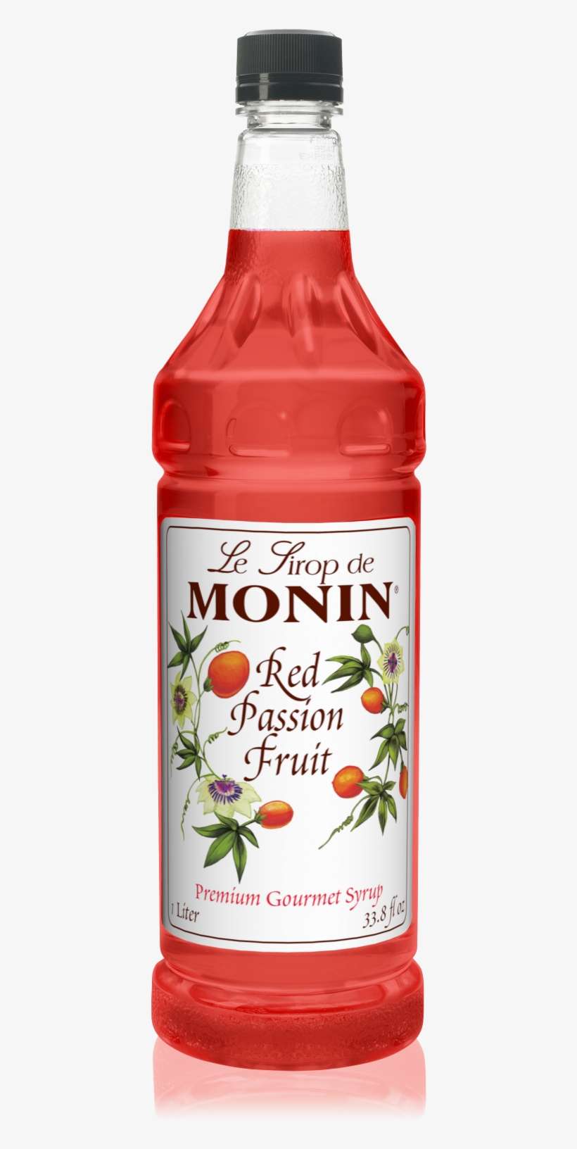 1l Red Passion Fruit Syrup - Monin Strawberry Syrup, transparent png download