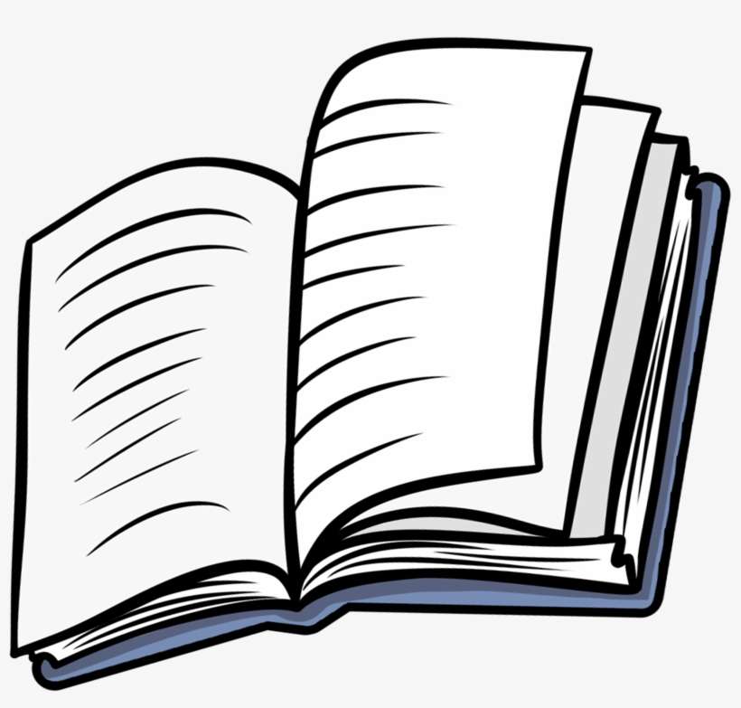 Open Book Clipart - Line Art, transparent png download