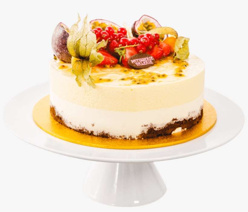 Fresh Handmade 6" Passion & White Choc Mousse Order - Fruit Cake, transparent png download