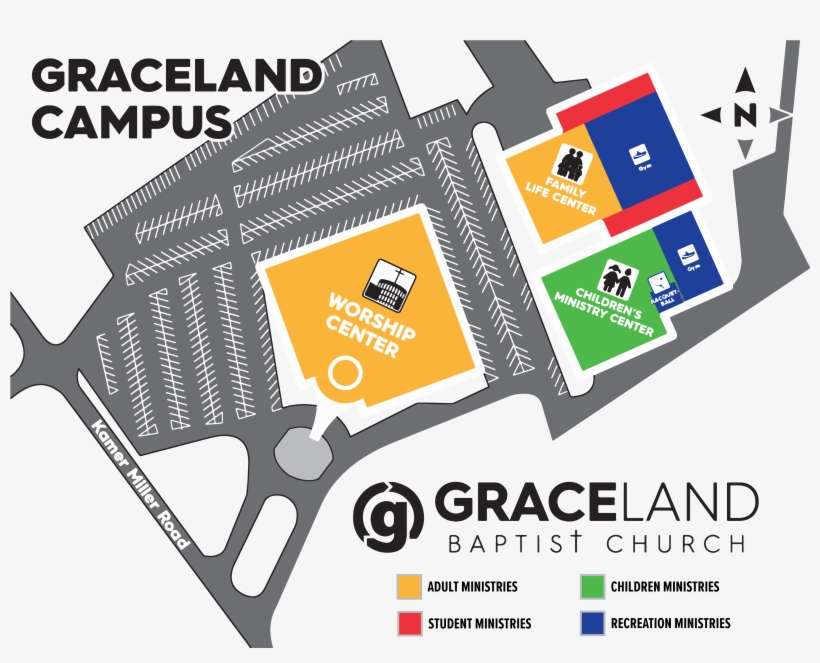 Graceland Campus Map - Graceland Baptist Church New Albany Indiana, transparent png download