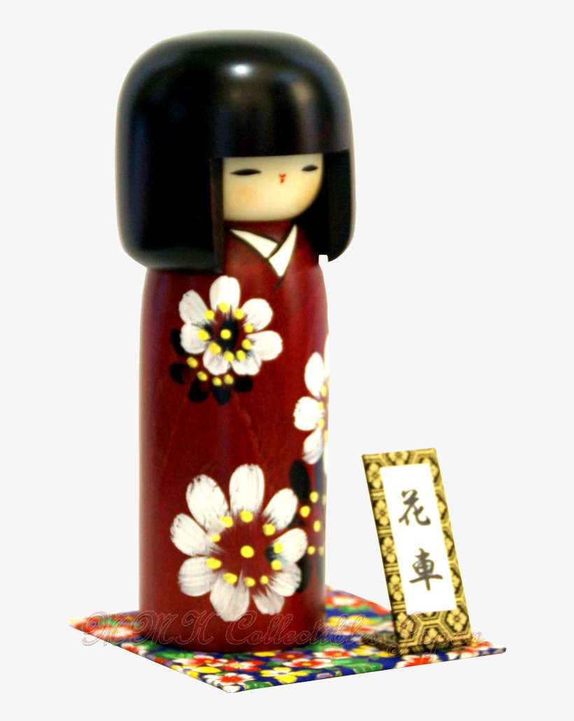 Details About Lovely Japanese Kokeshi Doll Hanaguruma - Figurine, transparent png download