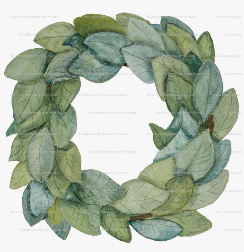 Magnolia Wreath Clip Art, transparent png download