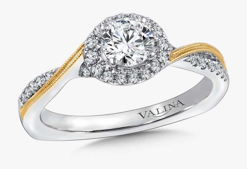 Stock - White And Yellow Gold Engagement Rings, transparent png download