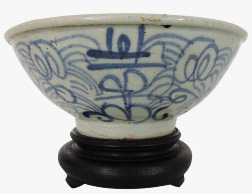 Chinese Blue & White Ming Rice Bowl On Chairish - Blue And White Porcelain, transparent png download