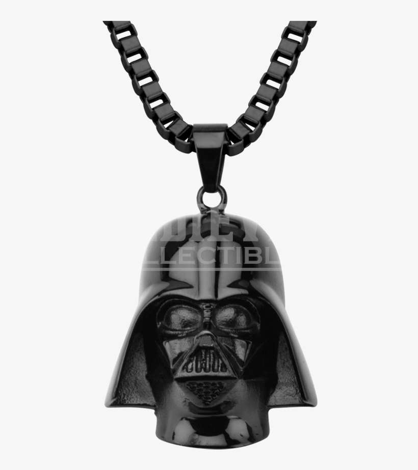 Darth Vader Black Mask Pendant With Chain - Necklace, transparent png download