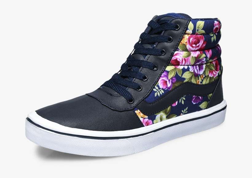 Tenis Bota Marino Con Flores De Colores - Tenis De Bota, transparent png download