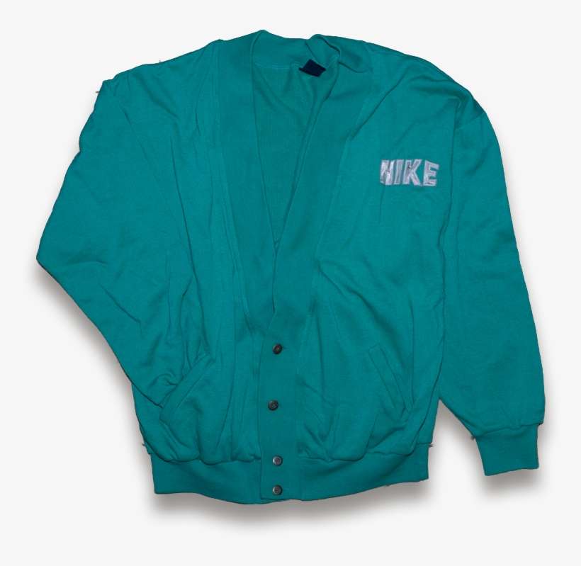 Vintage 80s Blue Tag Nike Cardigan Vintage Klamotten - Sweatshirt, transparent png download