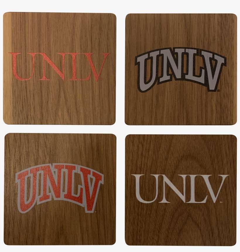University Of Nevada, Las Vegas Walnut Coaster Set - Plywood, transparent png download