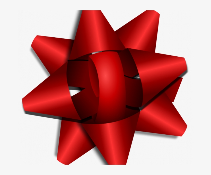 Christmas Ribbon Clipart Florida - Christmas Bow Clipart, transparent png download