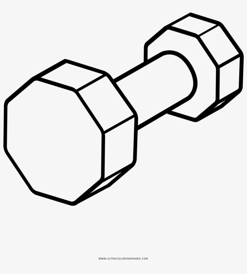 Dumbbell Coloring Page - Dumbbell, transparent png download