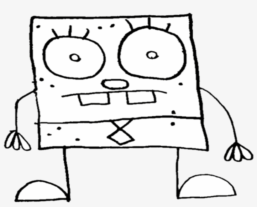 Doodlebob Png - Line Art, transparent png download