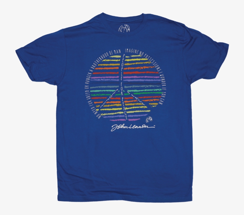 John Lennon People For Peace T-shirt - T-shirt, transparent png download