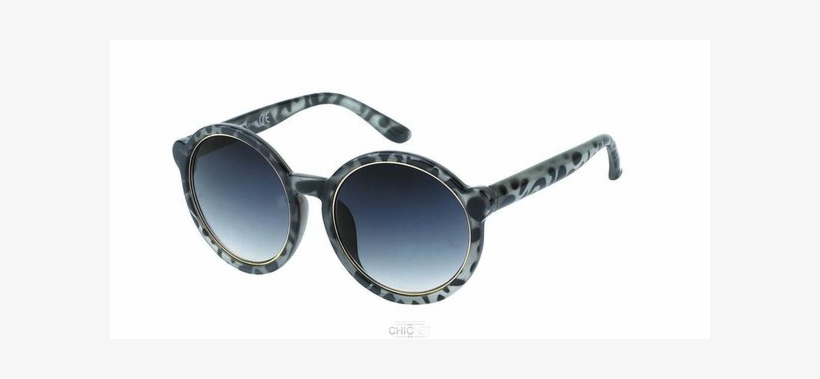 Sonnenbrille Rund Goldrand Oversize Lennon Getönt 400uv - Sunglasses, transparent png download