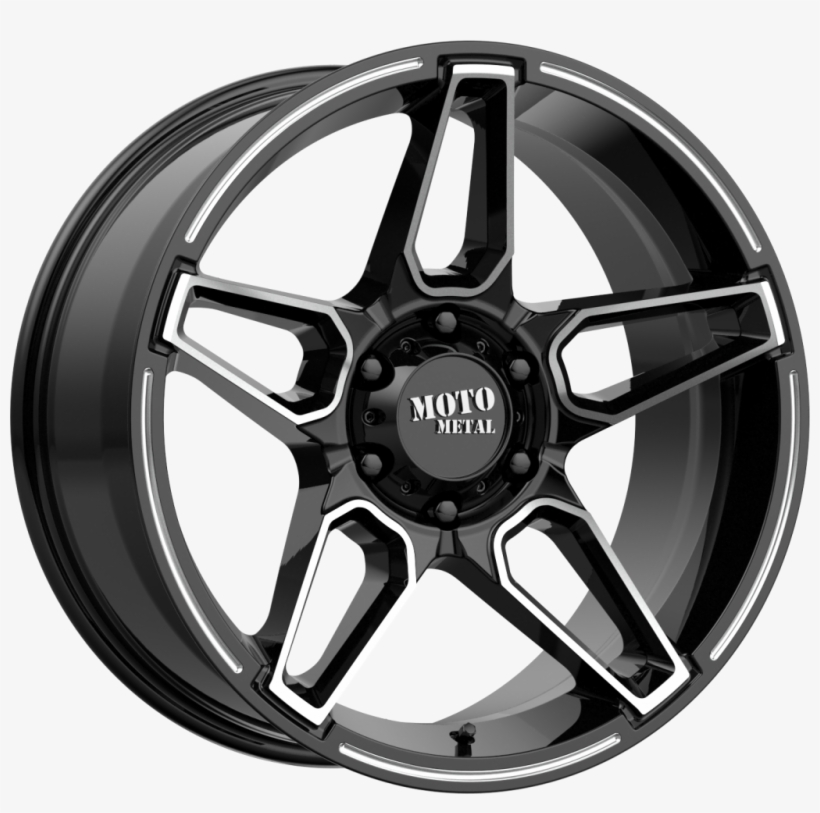 Gloss Black Machined - Moto Metal Fang, transparent png download