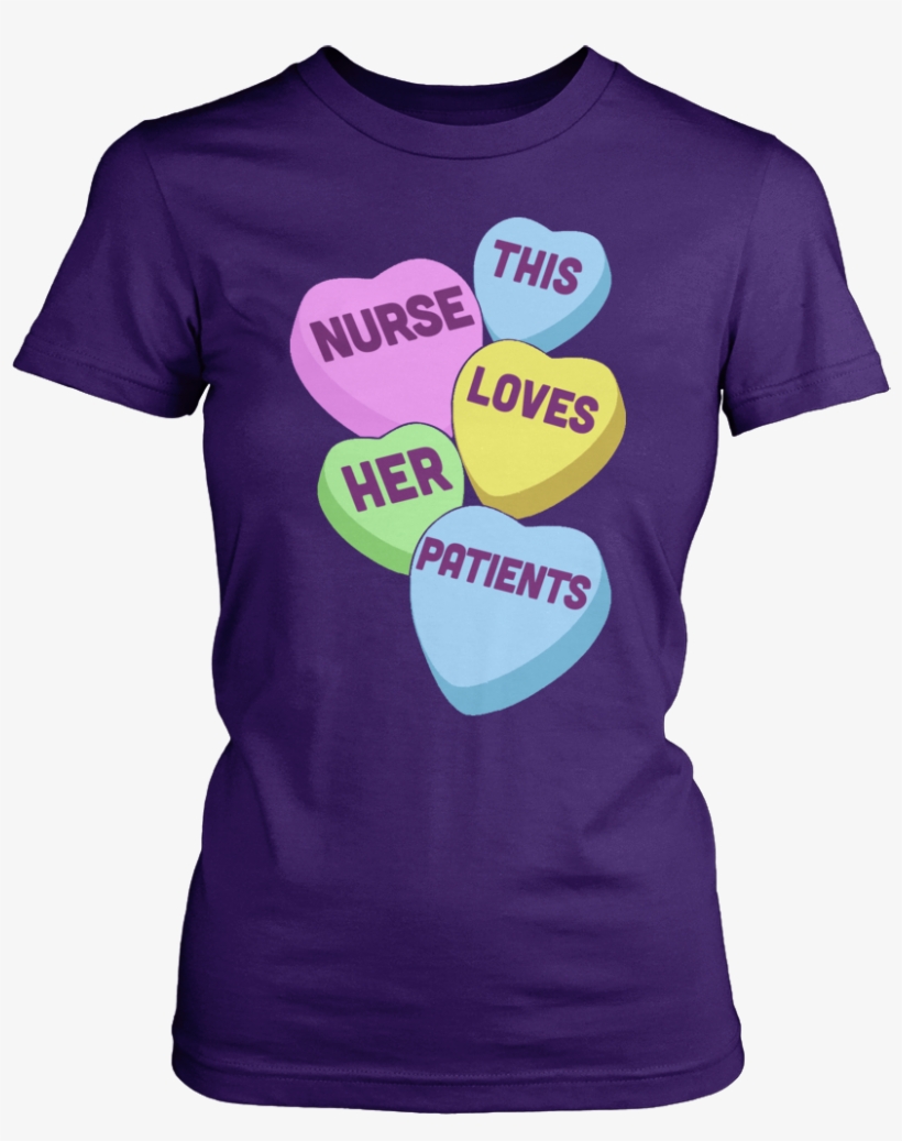District Made Womens Shirt / Purple / S - Pink Shirt With Black Heart, transparent png download