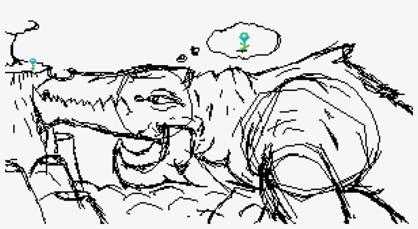 Even Monsters Have A Heart Rough Sketch - Line Art, transparent png download