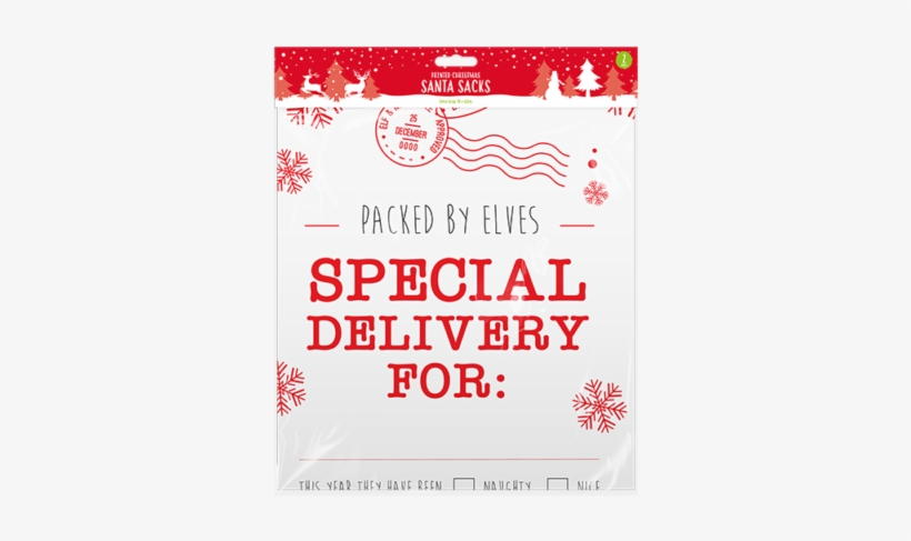 Large Christmas Present Printed Santa Sacks Pack Of - Love New York, transparent png download