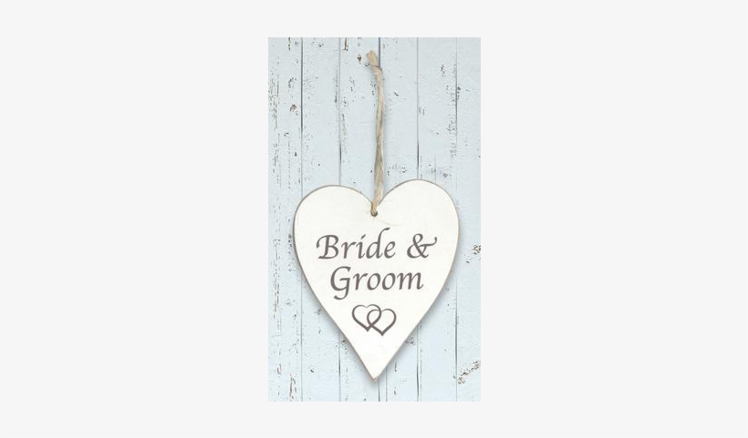 Be The First To Review “just Married Wooden Plaque” - Just Married White Wooden Heart Sign, transparent png download