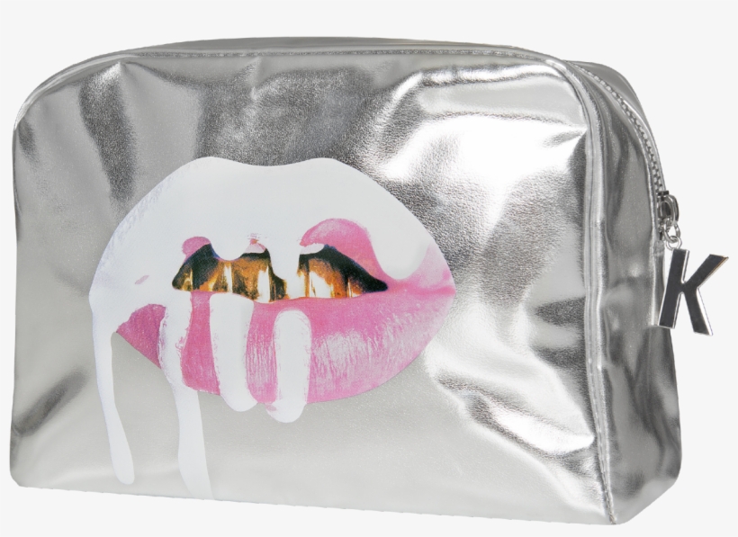 Cosmetic-bag - Kylie Cosmetics Silver Makeup Bag, transparent png download