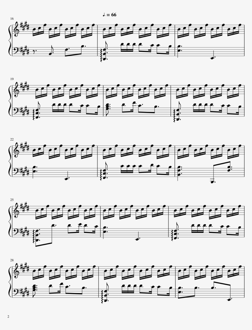 Sparkle スパークル Sheet Music Composed By Cover By Theishter - Tenten Theme Piano, transparent png download