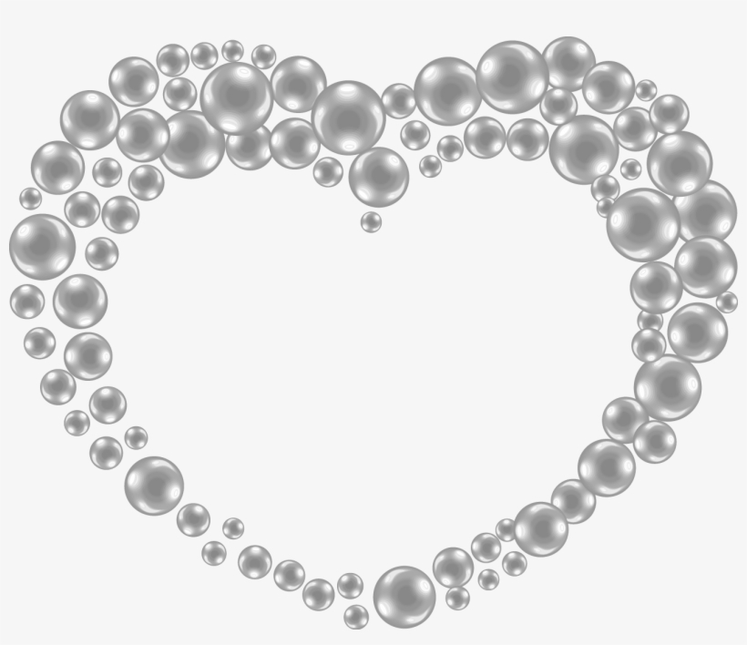 Vector Hand Drawn Heart Shaped Pearl 1340*1092 Transprent - Pearl Heart Png, transparent png download