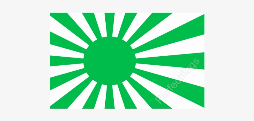 Japanese Imperial Navy Green Flag - Rising Sun Flag Green, transparent png download