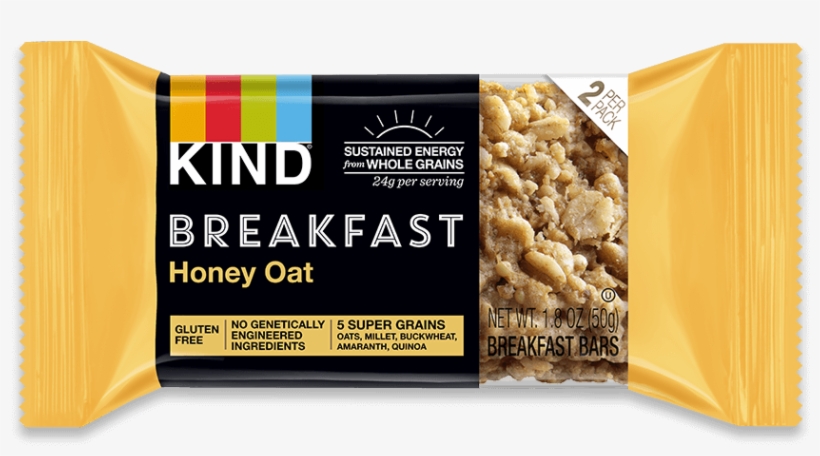 Honey Oat - Kind Breakfast Peanut Butter, transparent png download