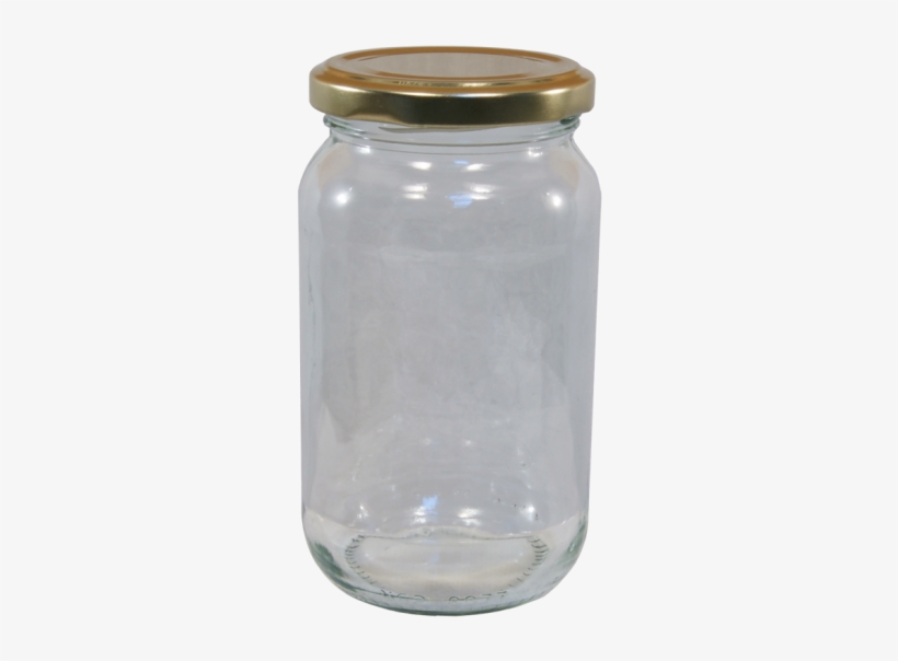 1lb / 450g Round Glass Jam Jar With Gold Twist Off - Glass Jar With Gold Screw Top Uk, transparent png download