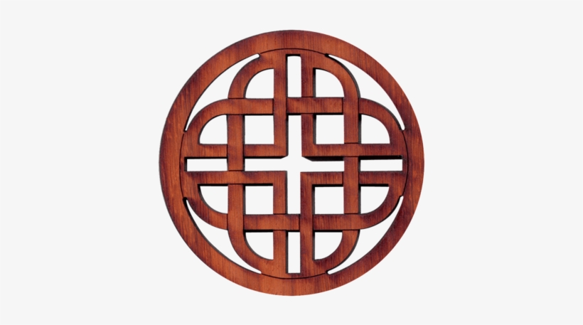 Rosette, Modern Celtic Shield, Padauk, 1 1/2" Diameter - Illustration, transparent png download