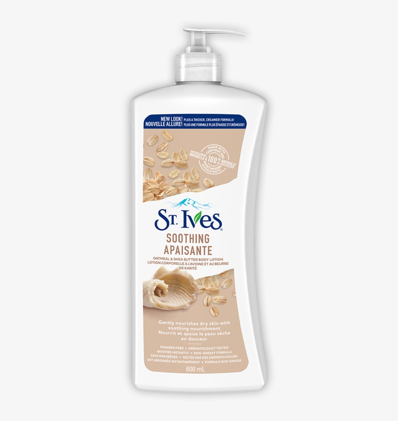 Oatmeal & Shea Butter Soothing Body Lotion - St Ives Apricot Scrub, transparent png download