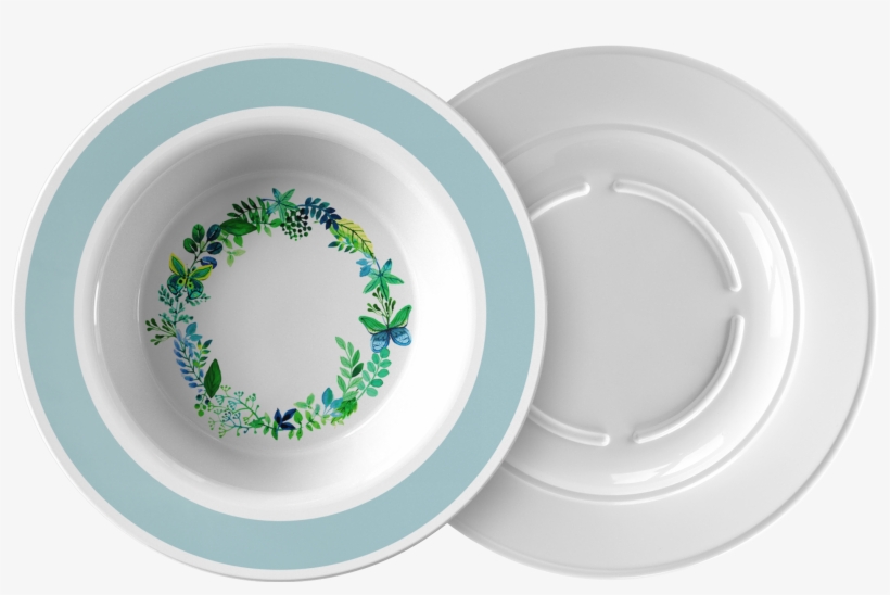 Butterfly Wreath Watercolor Designer Bowl - Personalised Abigail Zipper Studio Pouch, transparent png download