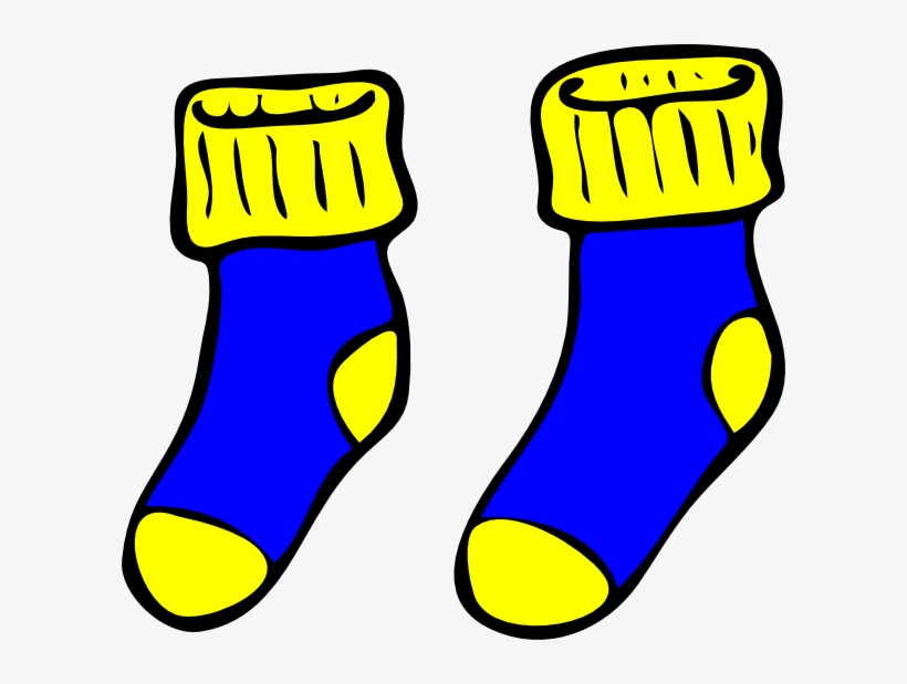 Blue And Yellow Socks Svg Clip Arts 600 X 539 Px, transparent png download