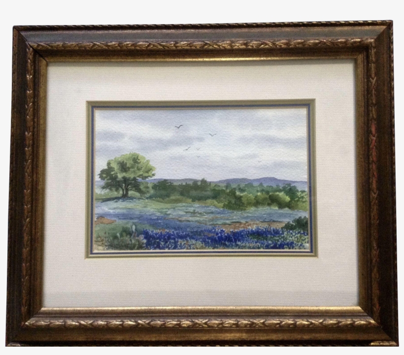 Susie Short Texas Bluebells Wildflower Landscape Watercolor - Artist, transparent png download