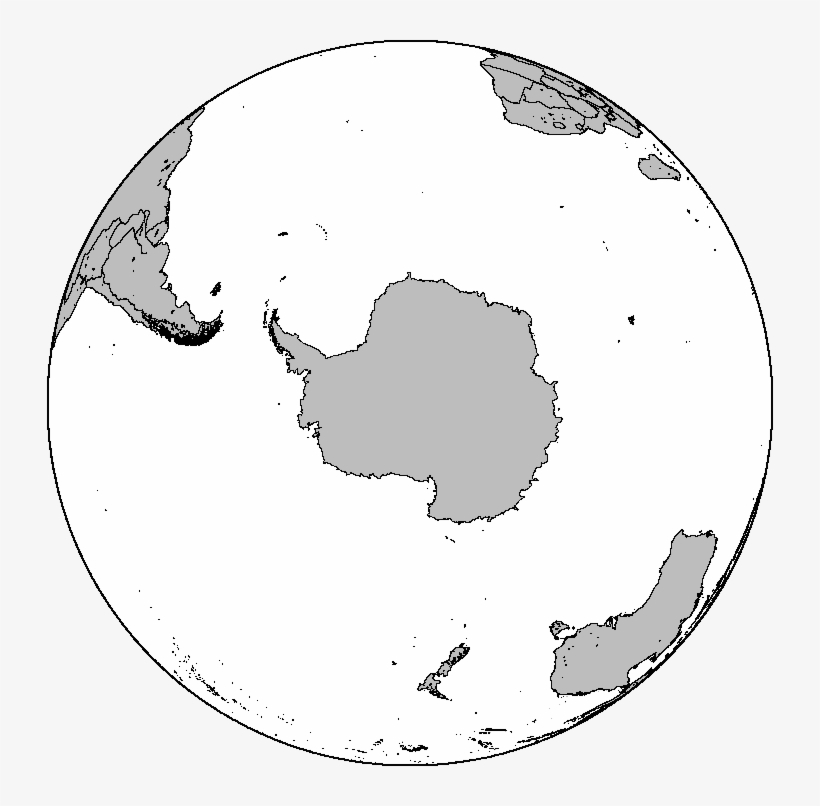 Blankmap Ao 090s South Pole - South Pole Png, transparent png download