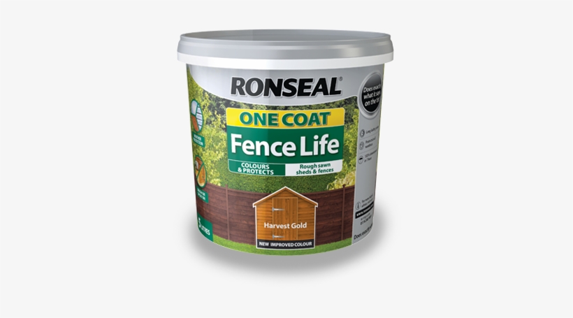 Fence Life - Ronseal One Coat Fence Paint, transparent png download