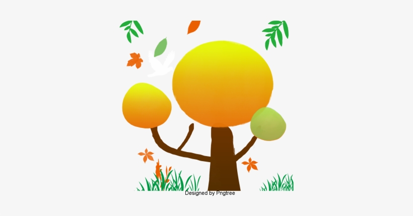 Beautiful Colorful Cartoon Lovely Hand-painted Autumn - Cartoon, transparent png download