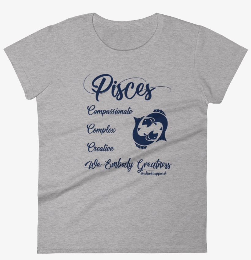 Pisces Womens Tee - Pisces The Fish Zodiac Horoscope Novelty 9" Flying, transparent png download