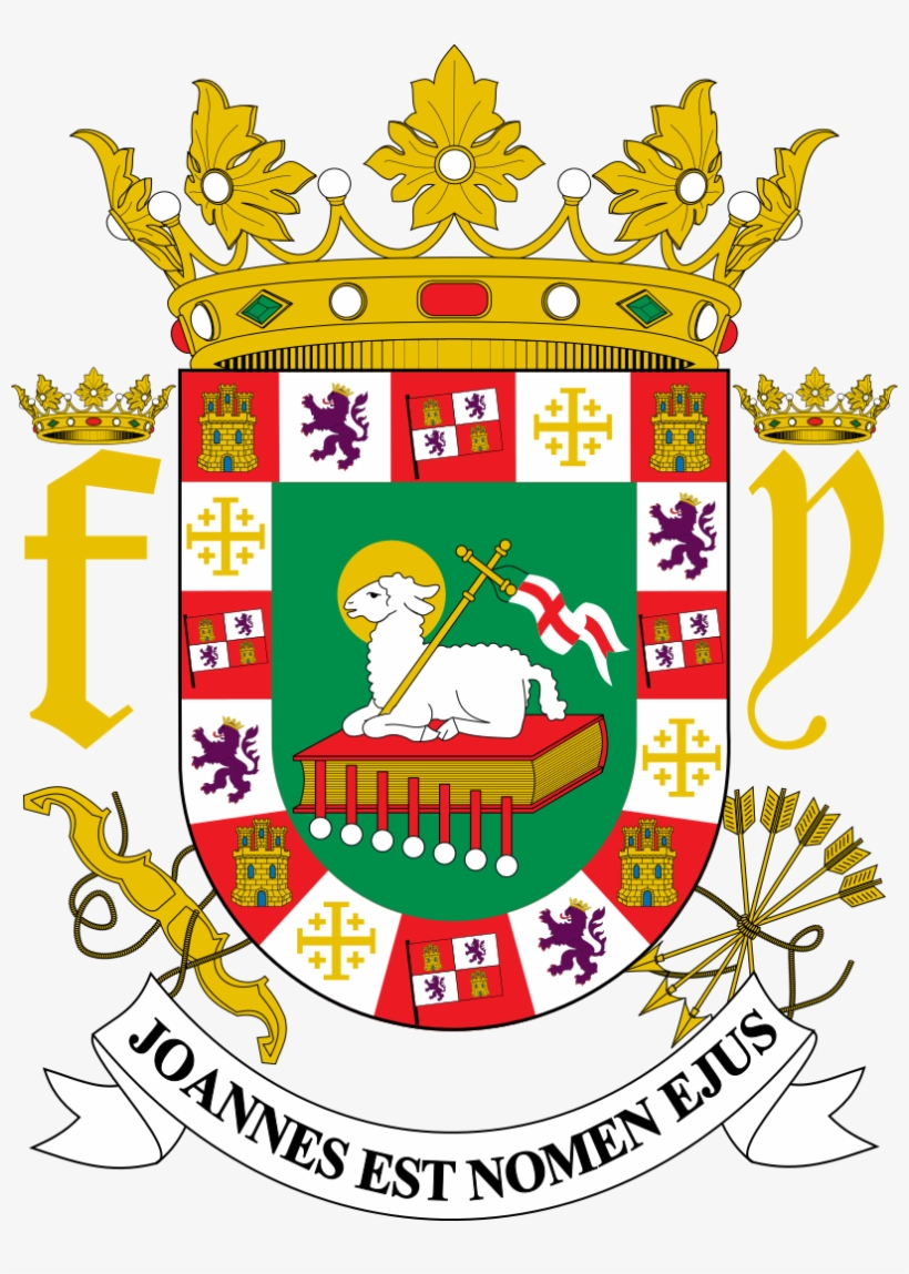 452px-coat Of Arms Of Puerto Rico - Puerto Rico Flag And Coat Of Arms, transparent png download