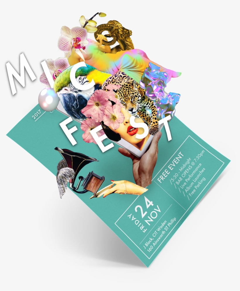 'micfest' Poster Concept - Graphic Design, transparent png download