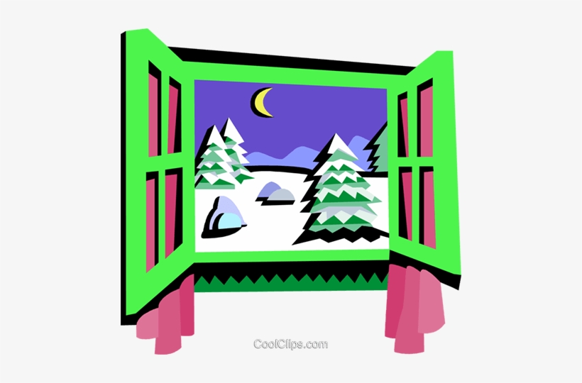 Window Frame, Winter Scene Royalty Free Vector Clip - Clip Art, transparent png download