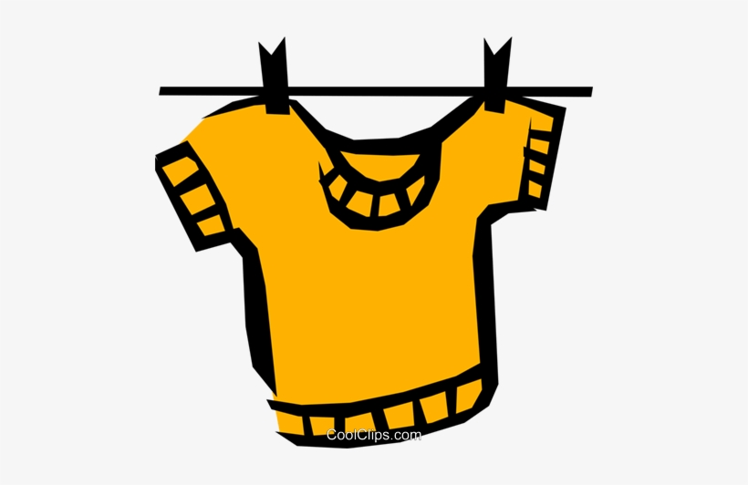 Shirt Hanging On A Clothesline Royalty Free Vector, transparent png download